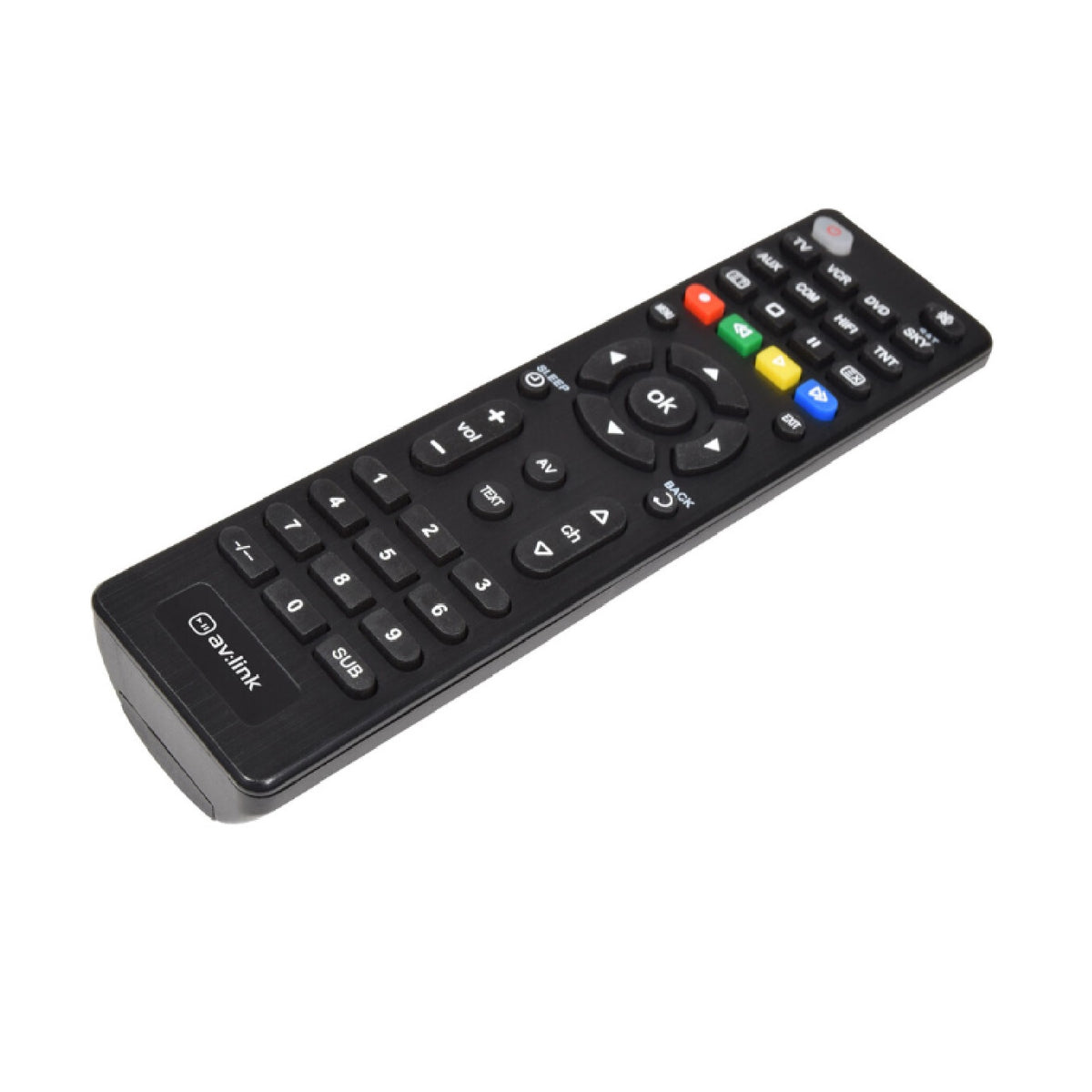 AVSL 8-in-1 Universal Remote Control Black 149.505UK | Controls upto 8 Devices TV - DVD - SAT - HiFi | Ideal to Replace Lost or Broken Remote Controls | Operates Most Major Control Functions