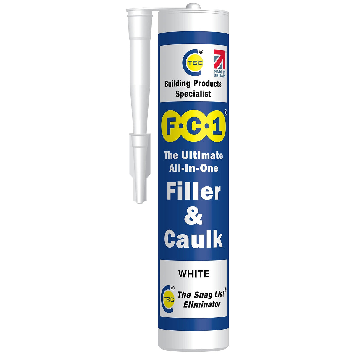 C-Tec CF1 Ultimate All in One Filler and Caulk White 310ml 540106