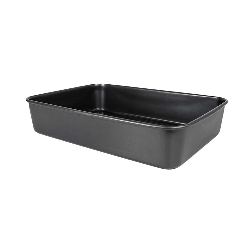 The Hairy Bikers Rectangular Non-Stick Roasting Tin Black Extra Large 40.2cm x 28.1cm x 8cm BKW1679 | Oven-Dishwasher-Freezer Safe | PFOA Free