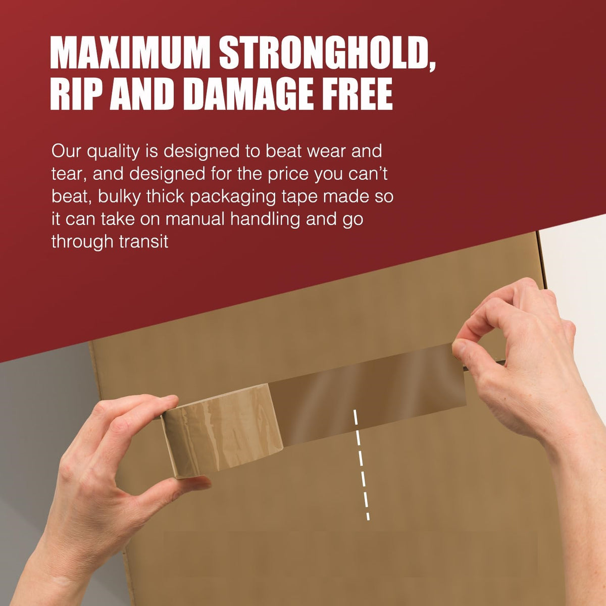 OTL SecureFix Extra Wide Packing Tape Brown 48mm x 50Mtr 318632 | Strong Adhesive | Securely Seals Parcels | Ideal for Shipping and Storage