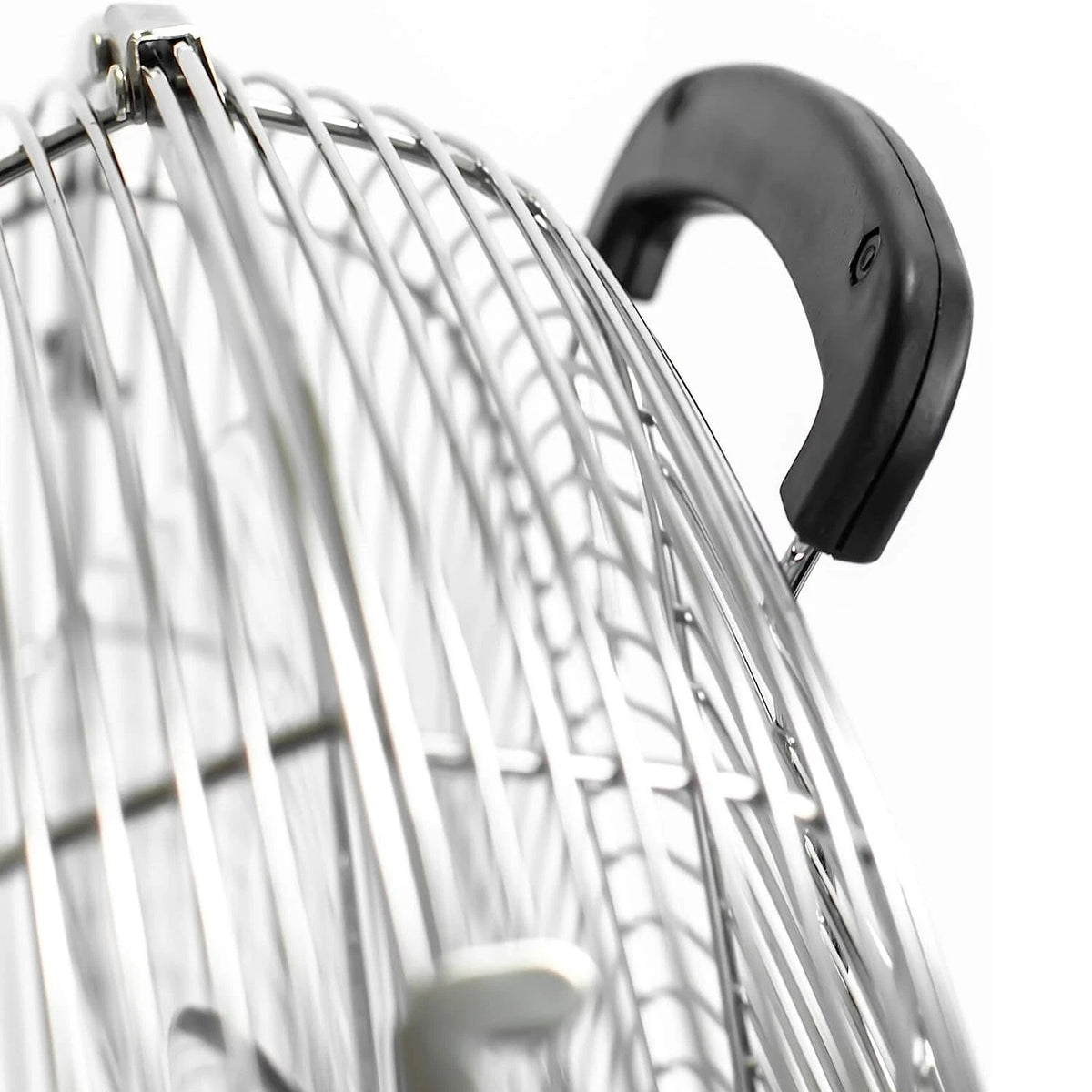 Status Oscillating Stand Fan Chrome 16-Inch S16CSTANDFAN | 3 Speed Settings | Oscillation Setting | Adjustable Height | Adjustable Angle | Portable | Carry Handle