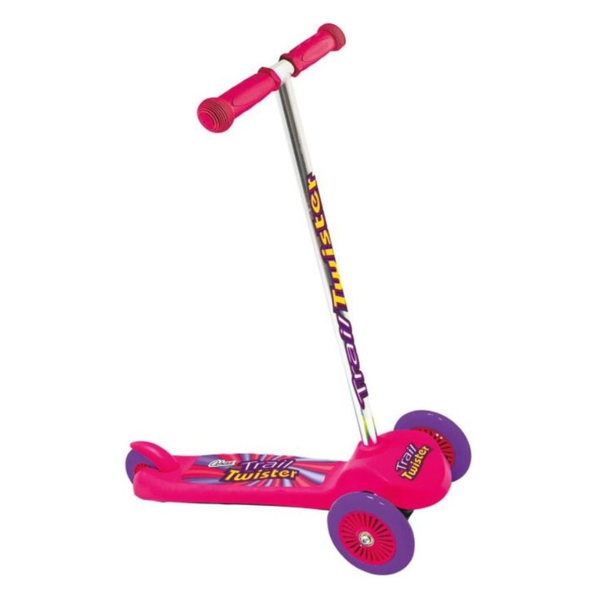 Ozbozz Trail Twister 3 Wheel Scooter Pink SV20752 | 3 Wheel Stability Rear Wheel Brake | 50Kg Max