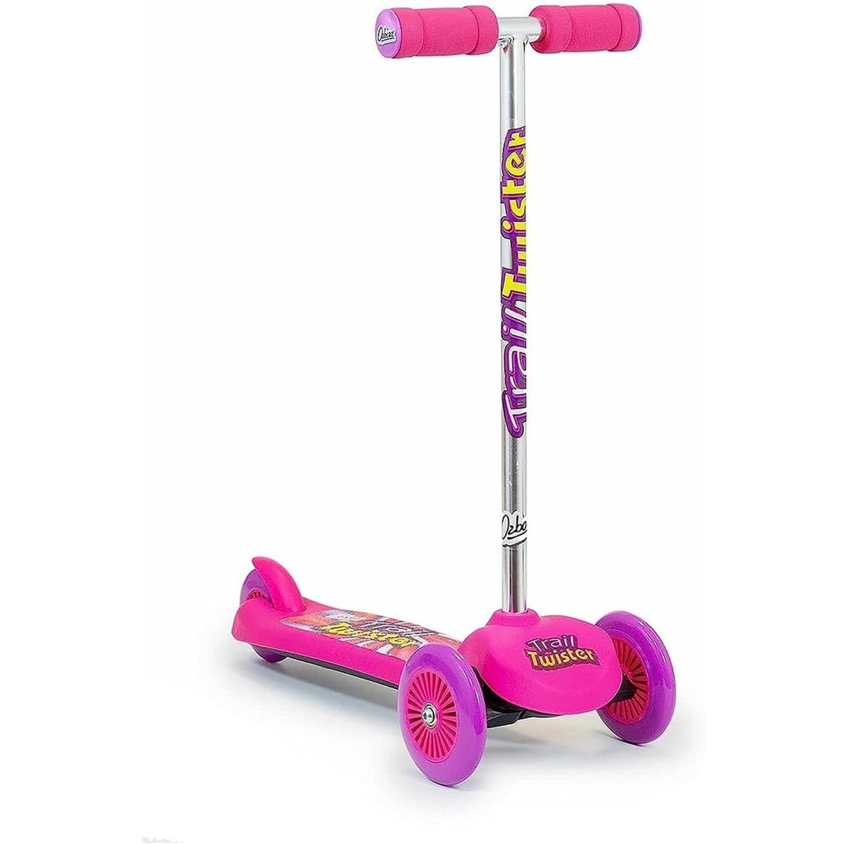 Ozbozz Trail Twister 3 Wheel Scooter Pink SV20752 | 3 Wheel Stability Rear Wheel Brake | 50Kg Max