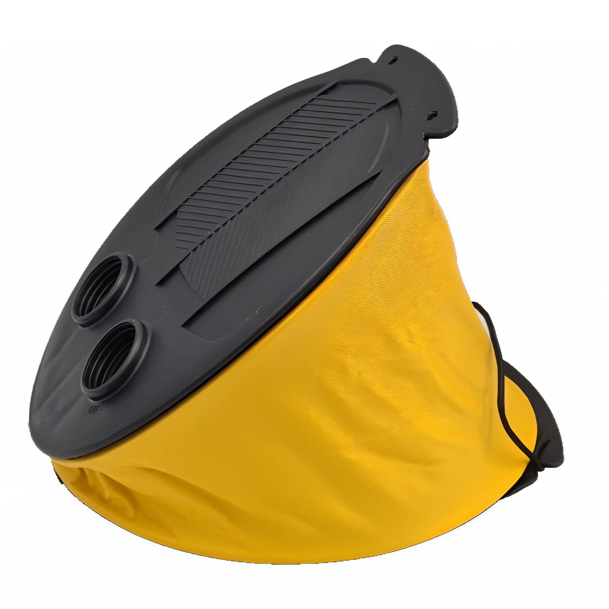 ProCamp Foot Pump Inflator-Deflator Black and Yellow 3Ltr CAM6294OB | 3 Valve Plugs | Strong and Durable | Easy to Use | Folds Flat for Easy Storage | Inflates and Deflates Large Inflatables
