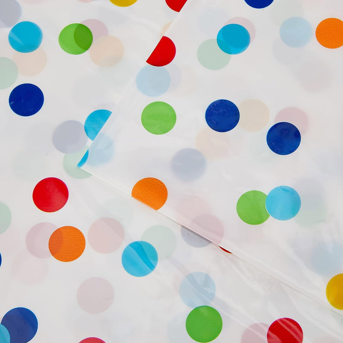 Jaunty Partyware Dotty Print PE Table Cover White 1.8Mtr x 1.4Mtr 324158 | Wipe Clean and Reusable Plastic | Protect Surfaces from Spills and Stains