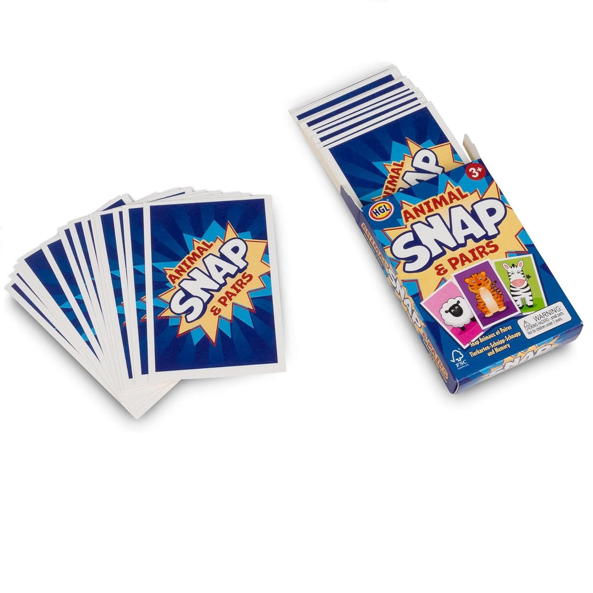 HGL Animal Snap and Pairs Card Game Multicoloured Pack of 36 SV21805 | Fun Educational Matching Game | For Kids Age 3 Plus | Cards for Memory and Snap Play