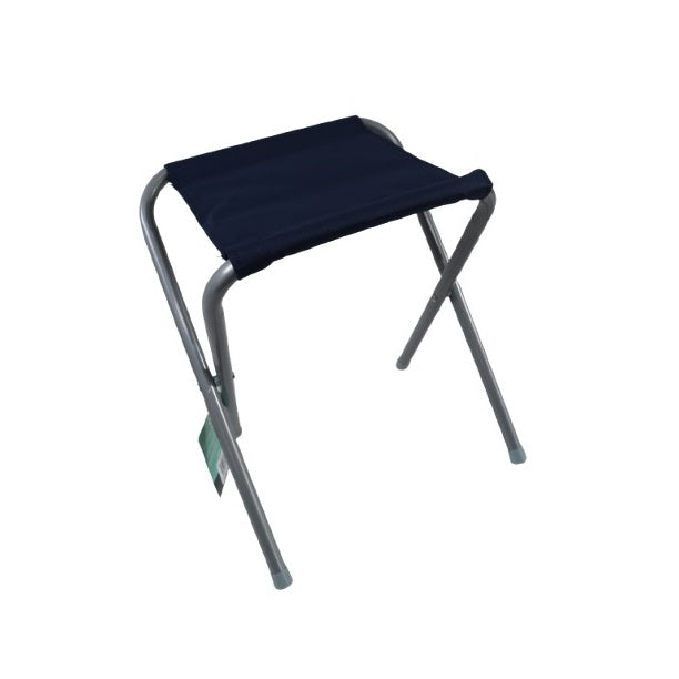 Procamp Foldable Camping Stool Blue and Grey 48cm x 34cm CAM7988OB | Lightweight | Portable | Seat with Metal Frame | Ideal for Hiking-Fishing and Outdoor Use | Footstool or Table
