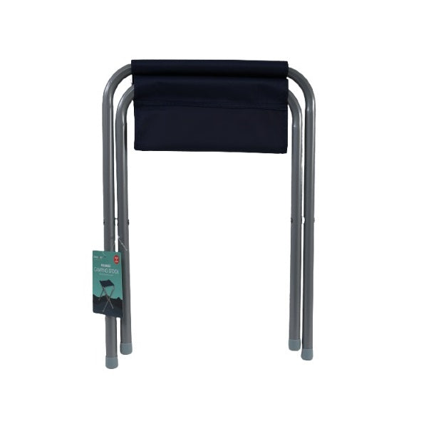 Procamp Foldable Camping Stool Blue and Grey 48cm x 34cm CAM7988OB | Lightweight | Portable | Seat with Metal Frame | Ideal for Hiking-Fishing and Outdoor Use | Footstool or Table