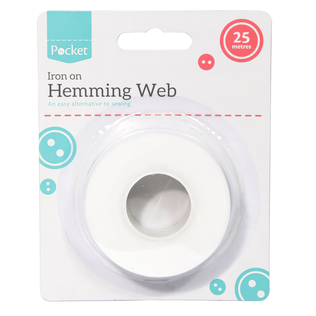 Gem Imports Pocket Iron on Hemming Web White 25Mtr HOM1043 | An Easy Alternative to Sewing