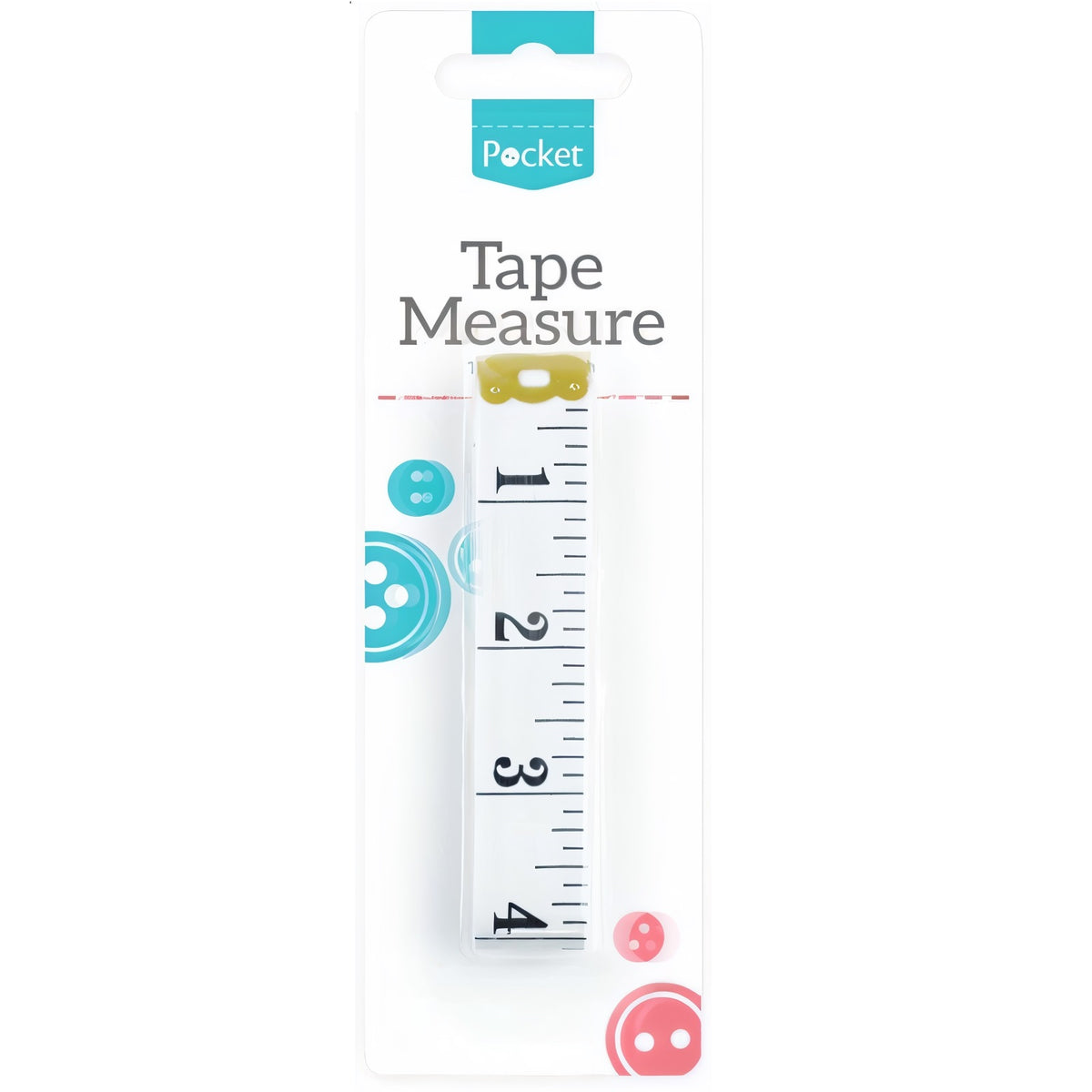Gem Imports Pocket Tape Measure White 150cm - 60-Inch HOM1046