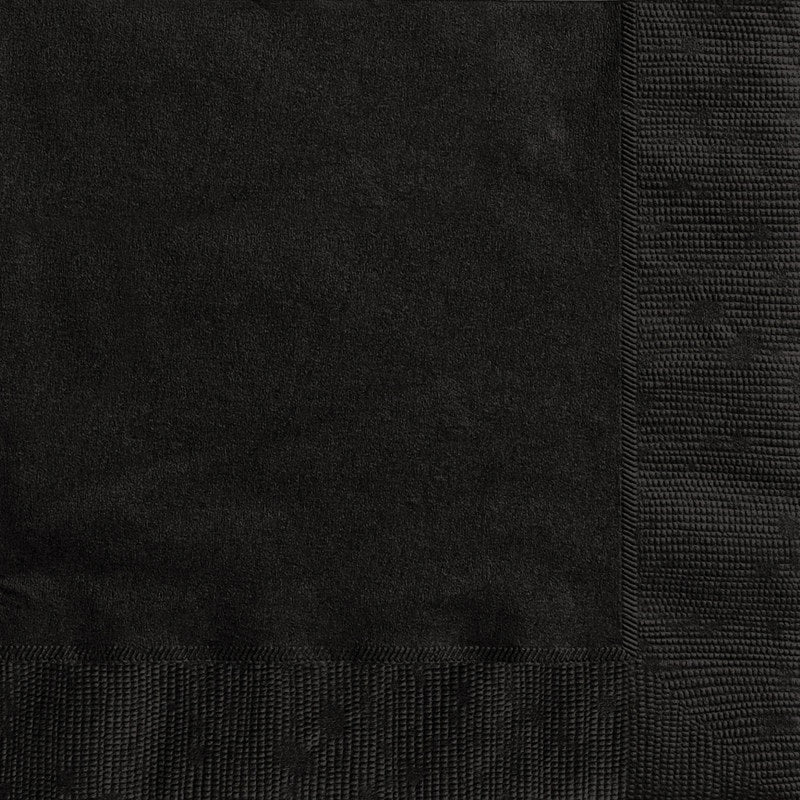 Unique Party 2 Ply Lunch Napkins Midnight Black 32.3cm x 32.3cm Pack of 20 91512