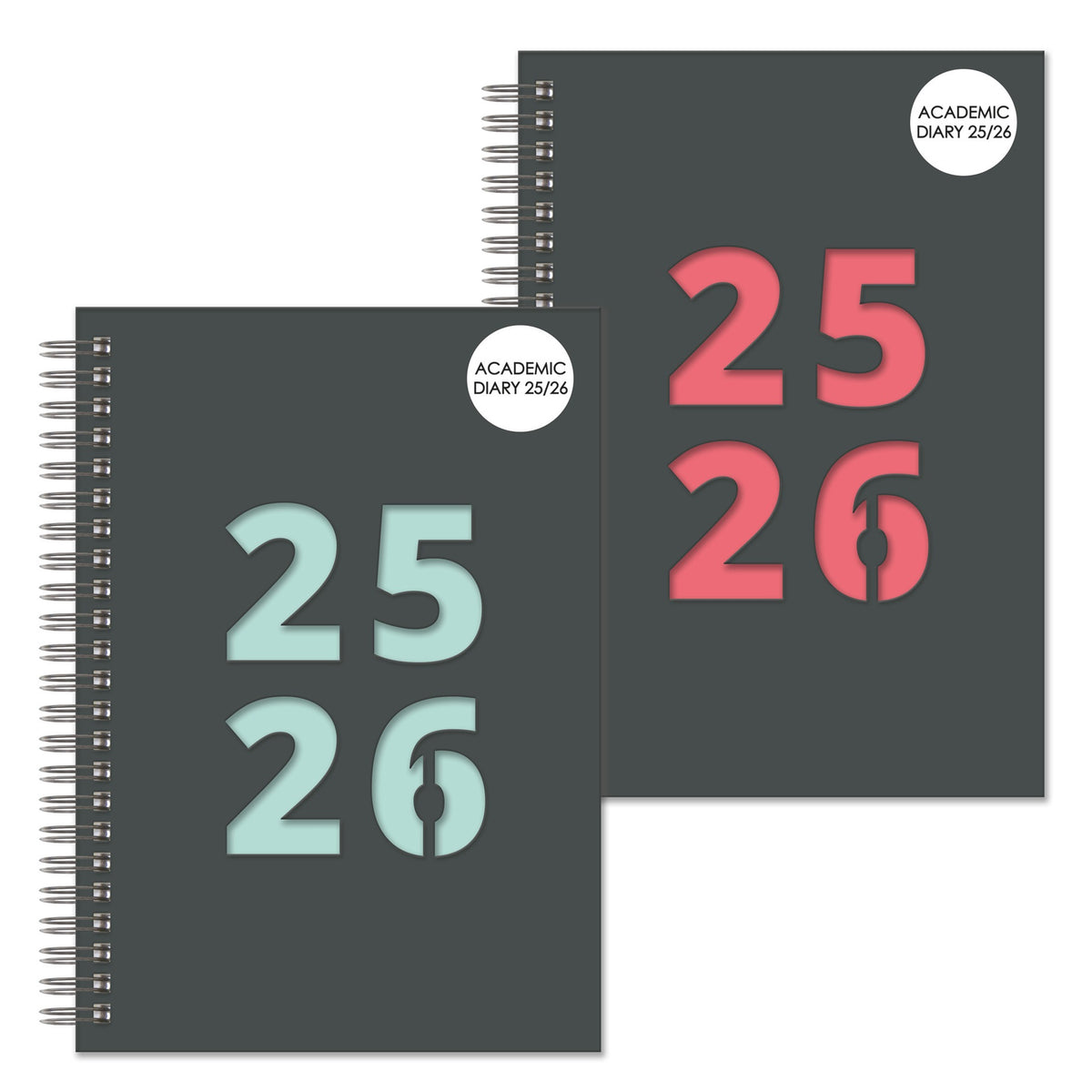 Design Group 2025-2026 Academic Week to View Diary Assorted Colours A5 Pack of 1 YCORDIA4A001 | Spiral Bound Planner | Durable Soft Cover | Ideal for Students-Teachers and Office Use