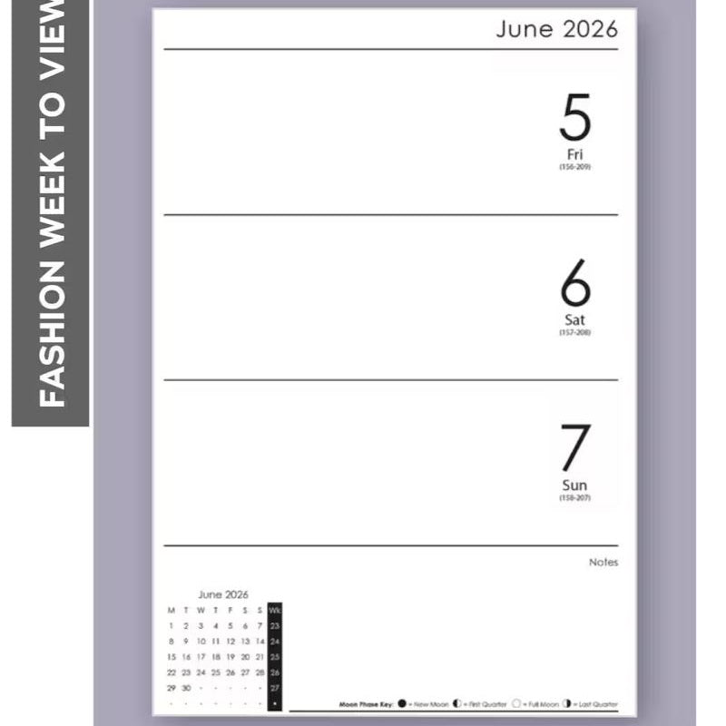 Design Group 2025-2026 Academic Week to View Diary Assorted Colours A5 Pack of 1 YCORDIA4A001 | Spiral Bound Planner | Durable Soft Cover | Ideal for Students-Teachers and Office Use