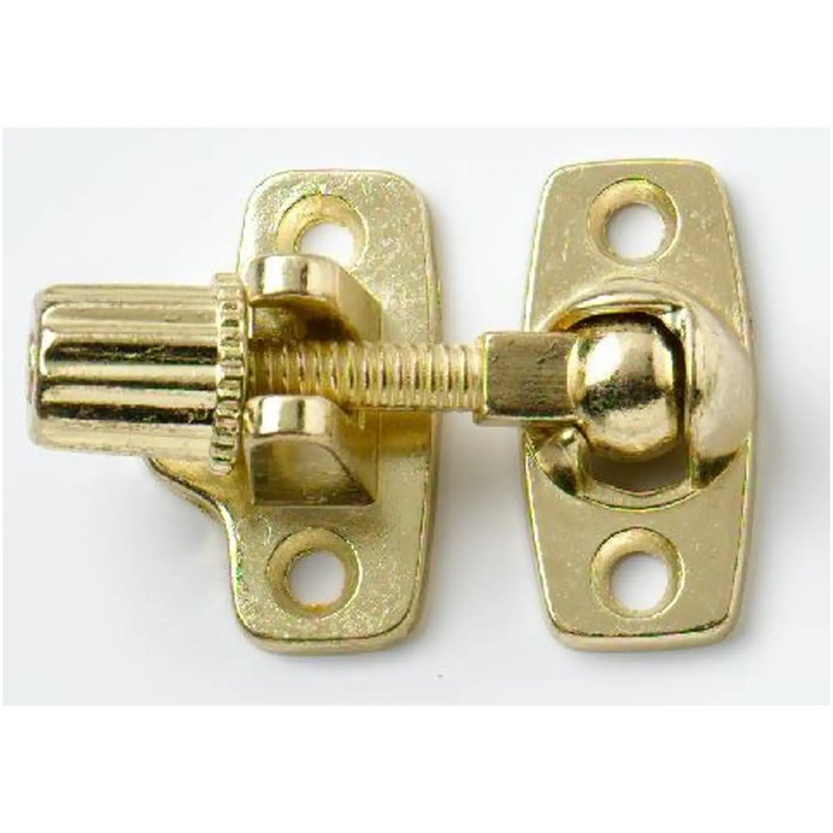Best Brass Plated Sash Window Fastener EB Gold 40001 | Locking Catch with Screws | For Timber Sash Frames | Easy to Install