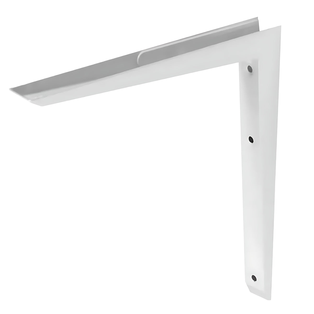 Dekton Powder Coated Mitred Shelf Bracket White 8-Inch x 8-Inch DH08100