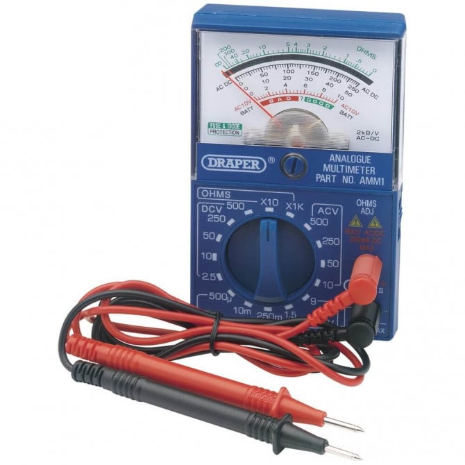 Draper Pocket Analogue Multimeter Blue 37317