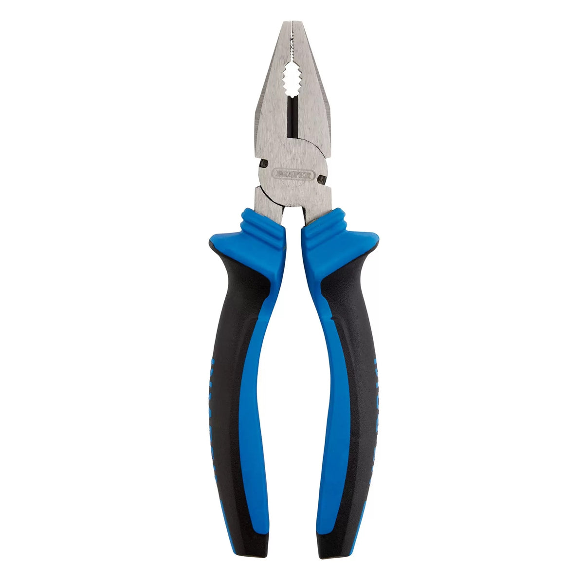 Draper Soft Grip Combination Pliers Black and Blue 180mm 44138