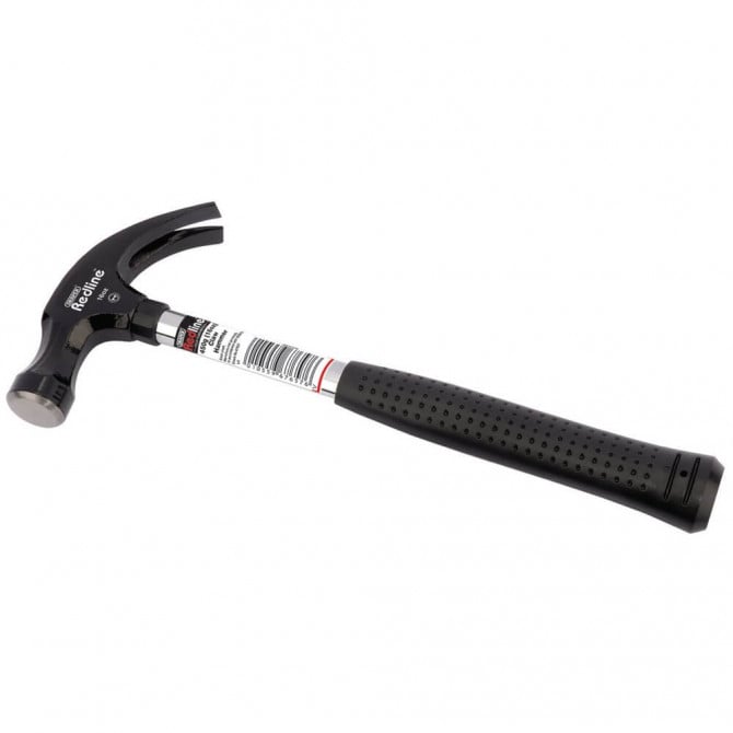 Draper Redline Steel Shaft Claw Hammer Black 16oz 67657