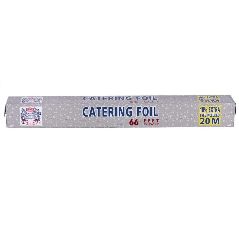 Smartway Catering Aluminium Foil Silver 20Mtr F45020SMART | Foil Roll for Food Use | Ideal for Cooking-Baking and Catering