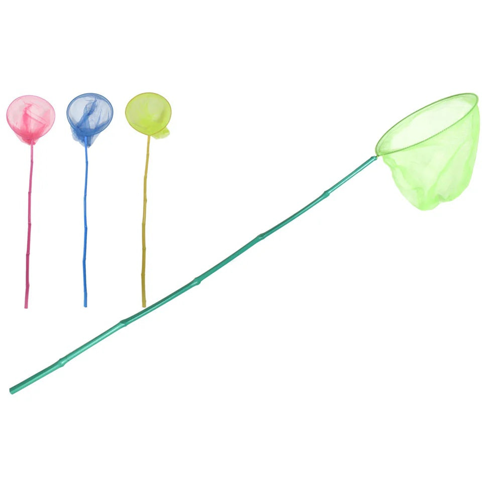JLS Supplies Fishing Net with Long Handle Assorted Colours 4850 | Bug Catcher Net for Outdoor Play | Lightweight Handle