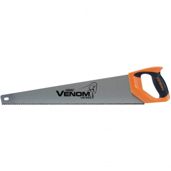 Draper Venom First Fix Triple Ground Handsaw Orange and Silver 550mm VST550