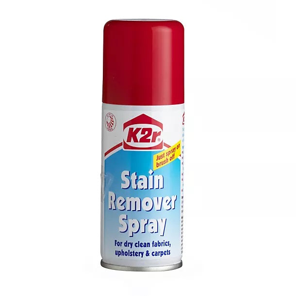 K2r Stain Remover Spray Multicoloured 100ml 2088518 | For Dry Clean Fabrics-Upholstery and Carpets | Quick Spray-On Brush-Off Formula