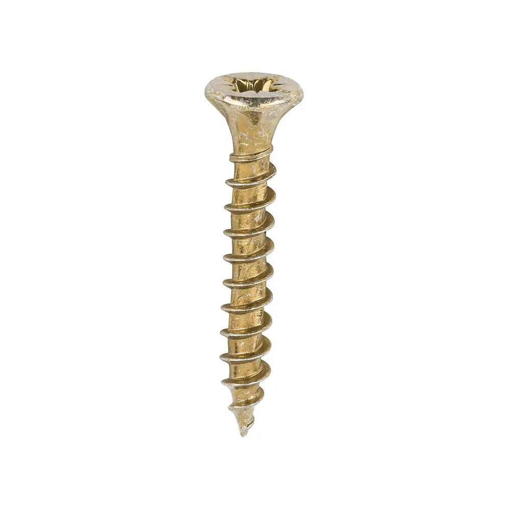 Fischer PZ2 Power Fast Wood Screw Gold 3.5mm x 25mm Pack Of 200 653854