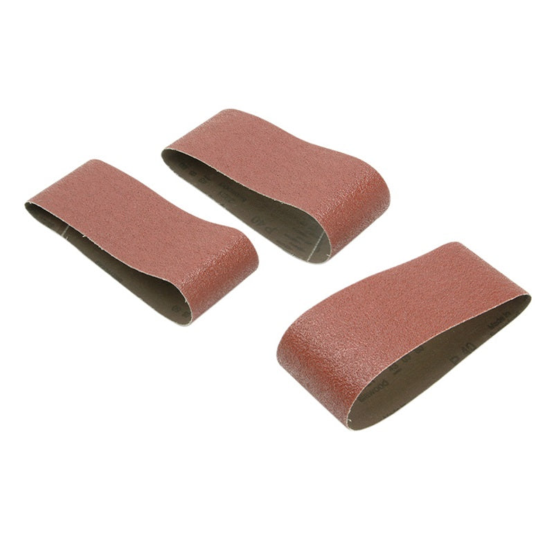 Black Plus Decker Grit 100 Sanding Belts Brown 75mm x 457mm Pack of 3 X33106-XJ