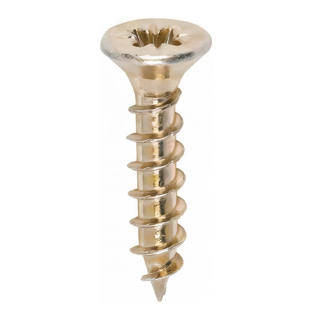 Timco Solo Wood Screws Zinc Yellow 3.0mm x 15mm Pack of 200 30015SOLOC | Timber Construction Screws | Chipboard and Woodscrews