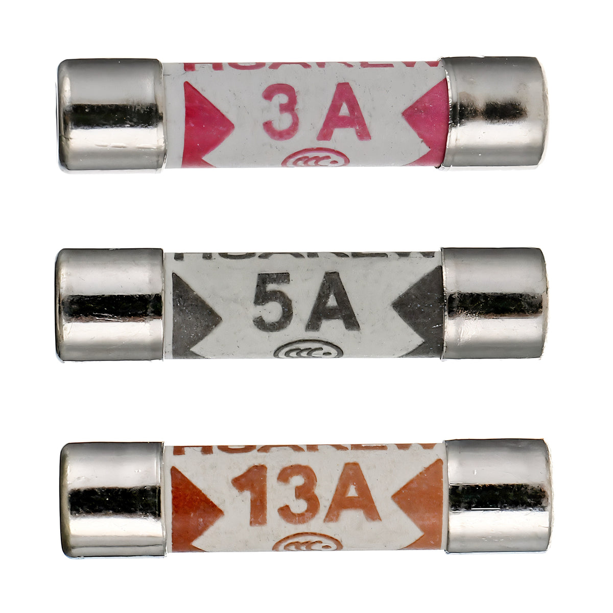 Red and Grey Mixed Fuses Assorted Pack of 8 F06