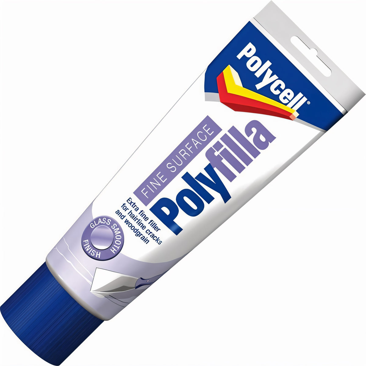 Polycell Fine Surface Polyfilla Tube White 400g 5084946 | Extra Fine Filler for Hairline Cracks and Woodgrain | Glass Smooth Finish