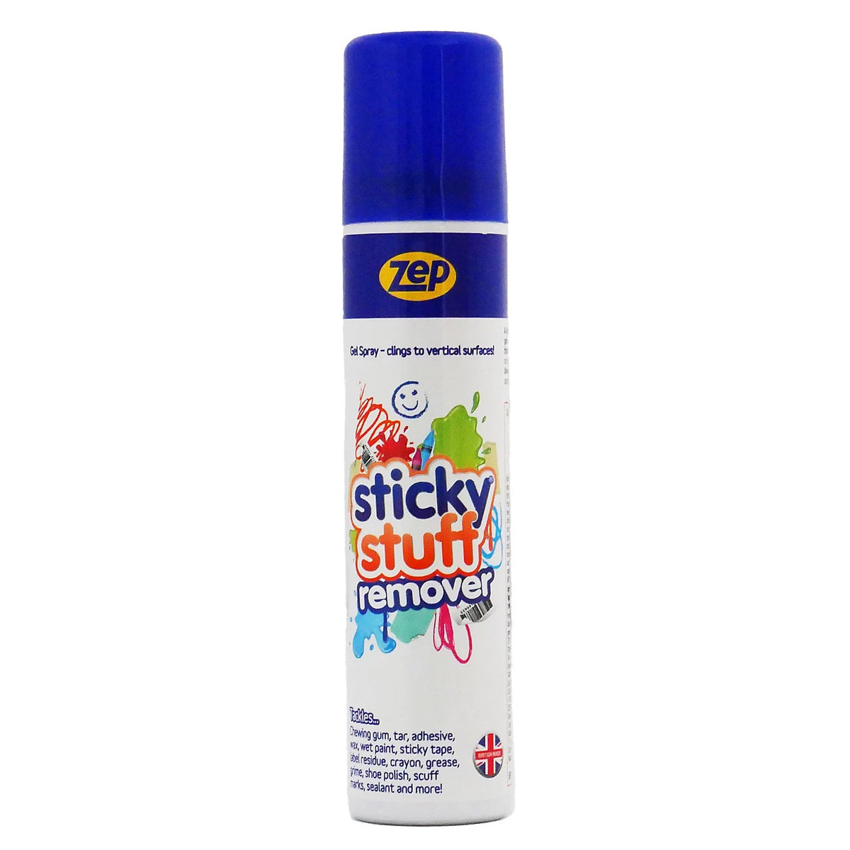 Zep Sticky Stuff Remover Multicoloured 100ml ZEP001 | Powerful Gel Spray | For Removing Stickers-Labels-Grease-Tar and Adhesive Residue | Ideal for Home-Office and Industrial Use | Fast Acting Formula | Versatile