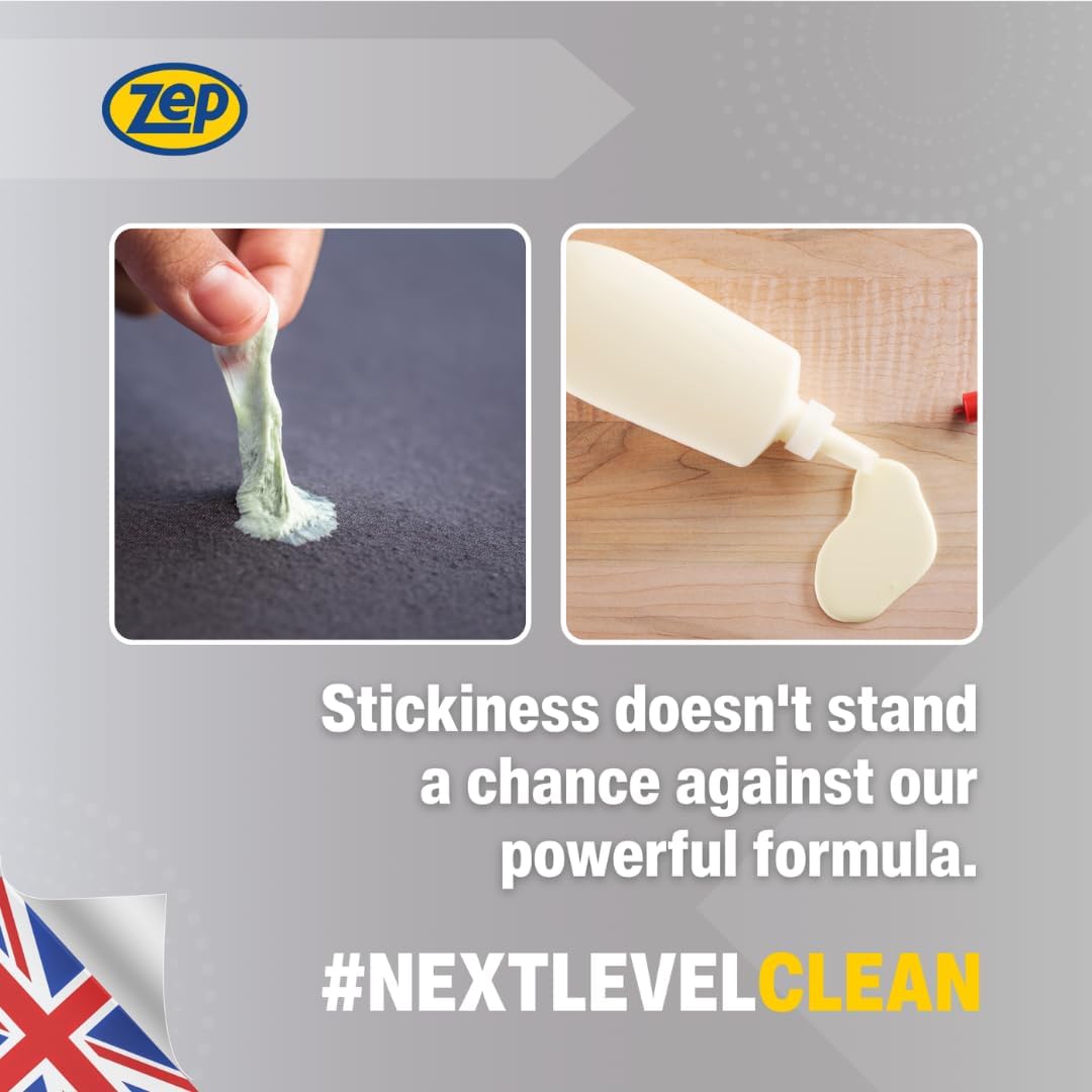 Zep Sticky Stuff Remover Multicoloured 100ml ZEP001 | Powerful Gel Spray | For Removing Stickers-Labels-Grease-Tar and Adhesive Residue | Ideal for Home-Office and Industrial Use | Fast Acting Formula | Versatile