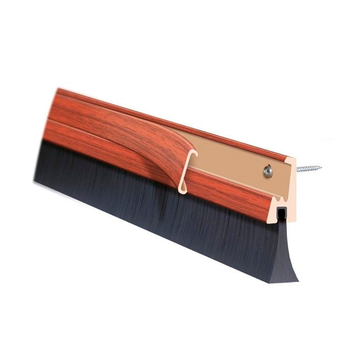Exitex Bottom Door Seal Brush Strip Mahogany 914mm