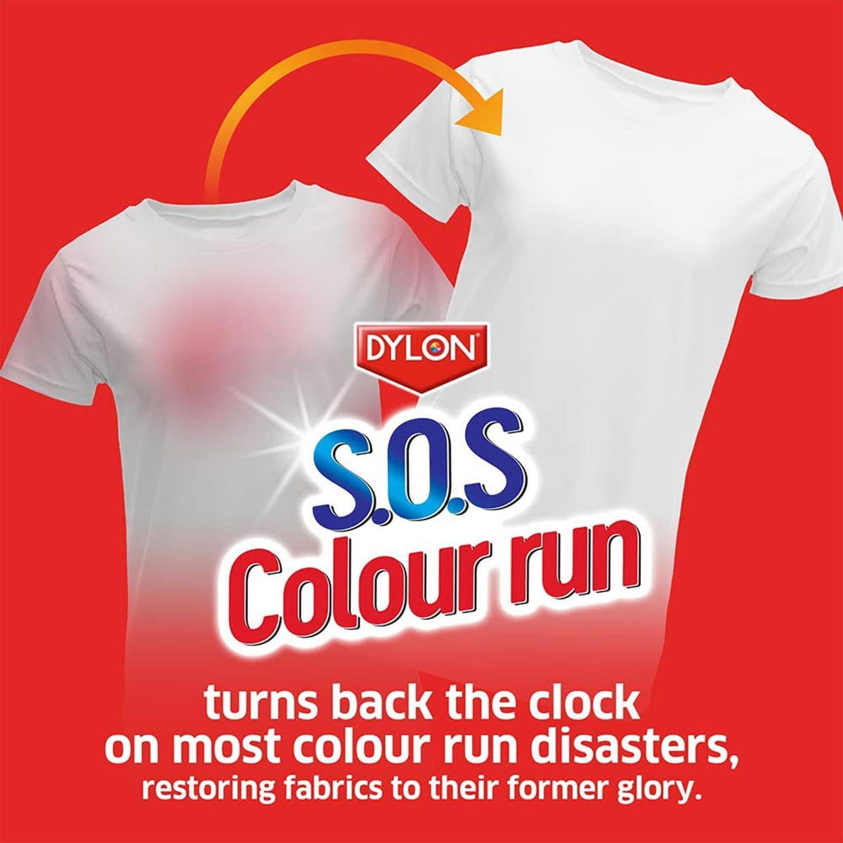 Dylon S.O.S Colour Run Remover Multicoloured 200g 6900610103 | Reclaim Your Colours | Suitable for Cotton-Linen and Viscose | Restoring Fabrics to Their Former Glory
