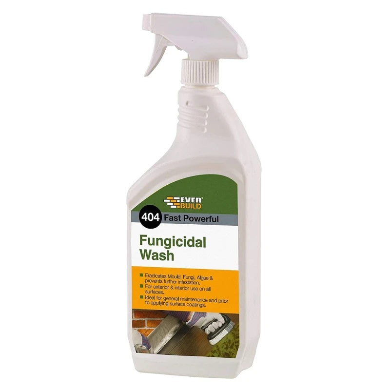 Everbuild 404 Fungicidal Wash Moss and Mould Remover Spray White 1Ltr FUN1