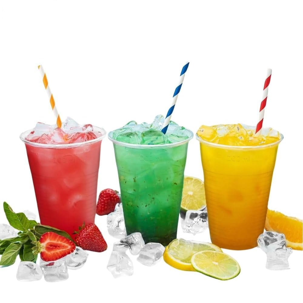 Caroline Plastic Tumblers Clear 500ml Pack of 12 1623 | Disposable Drinking Cups | Ideal for Parties-Events and Catering Use