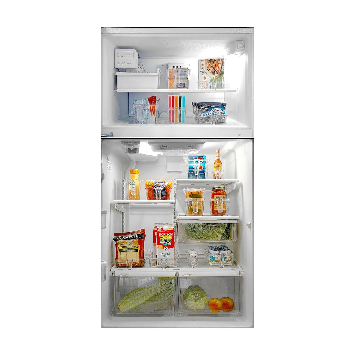 Novo Organisers Plastic Kitchen Storage Basket with Handle Clear Medium L 26cm x W 10cm x H 12.5cm 1080339 | Perfect for Organising Jars-Bottles and Packets | Ideal for Cupboards-Fridge and Pantry