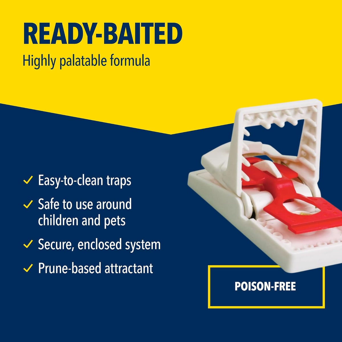 STV The Big Cheese Ultra Power Ready-Baited Mouse Traps White and Red STV148 | Guaranteed to Kill Mice Fast | Easy Set-Up - One Touch to Set | Indoor and Outdoor Use | Durable Design | Catch and Kill