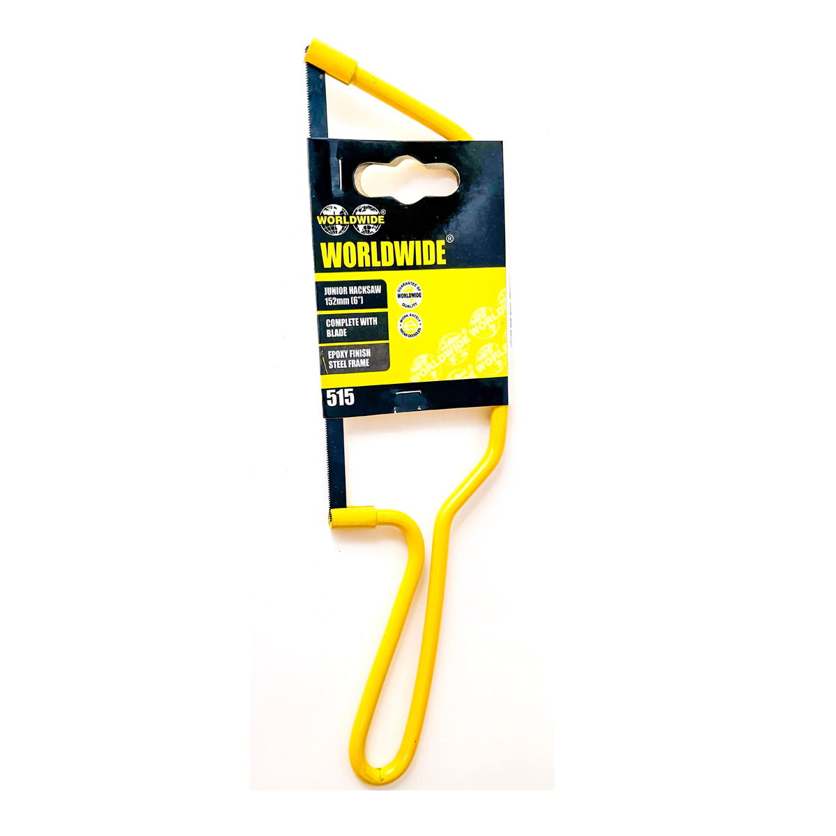 Worldwide Tools Junior Hacksaw Assorted Colours 6-Inch Pack of 1 515 | Complete with Blade | Epoxy Finish Steel Frame