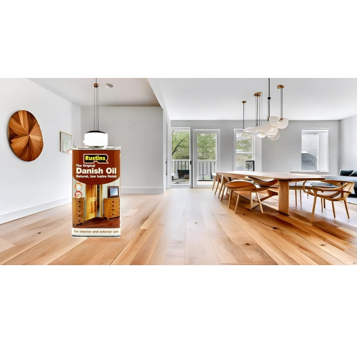 Rustins The Original Danish Oil Clear 250ml DANO250 | Natural - Low Lustre Finish | For Interior and Exterior Use