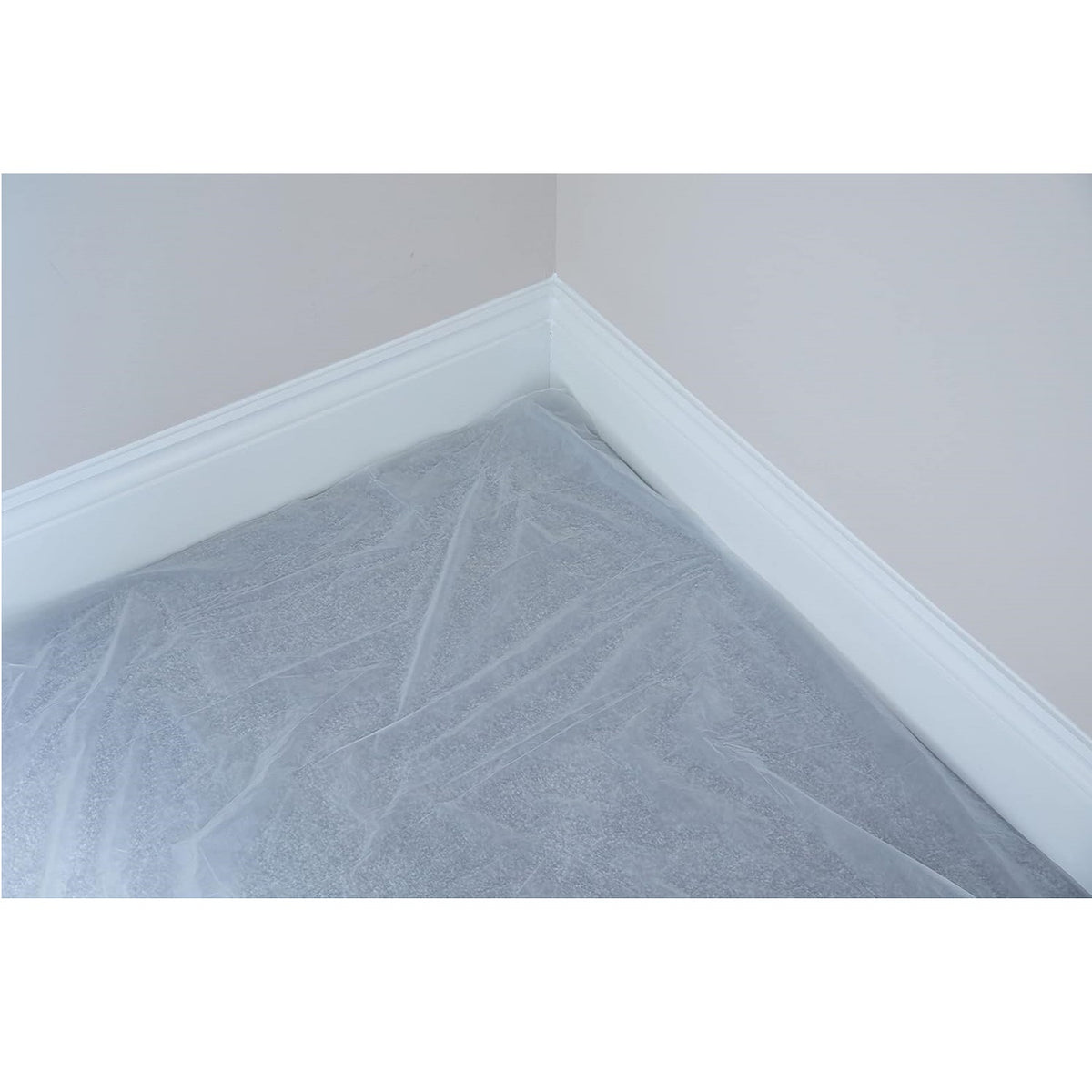 Rodo Fit For The Job Polythene Dust Sheet Transparent 12ft x 12Ft FDPY002 | Disposable Protection for the Home - Office and Garden | Lightweight - Dustproof and Waterproof