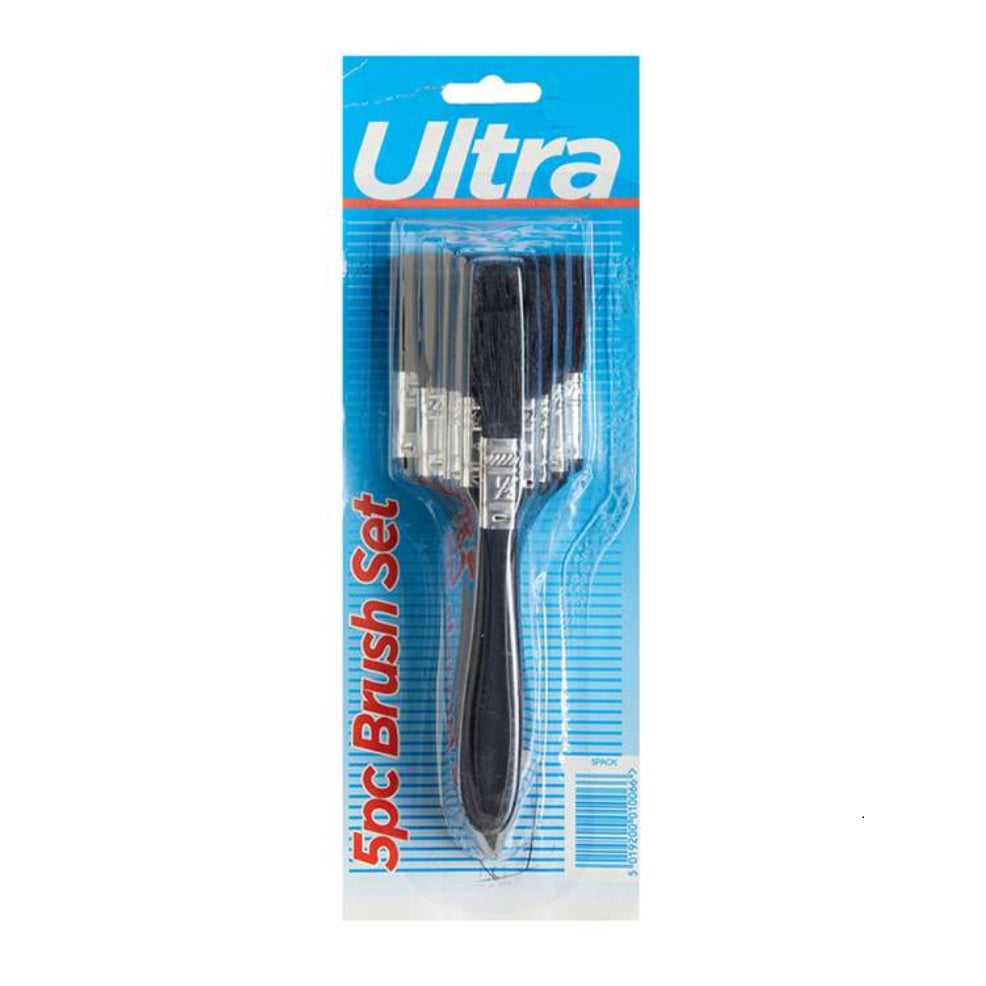 Rodo Ultra Brush Set Black Assorted Sizes Pack of 5 5PACK