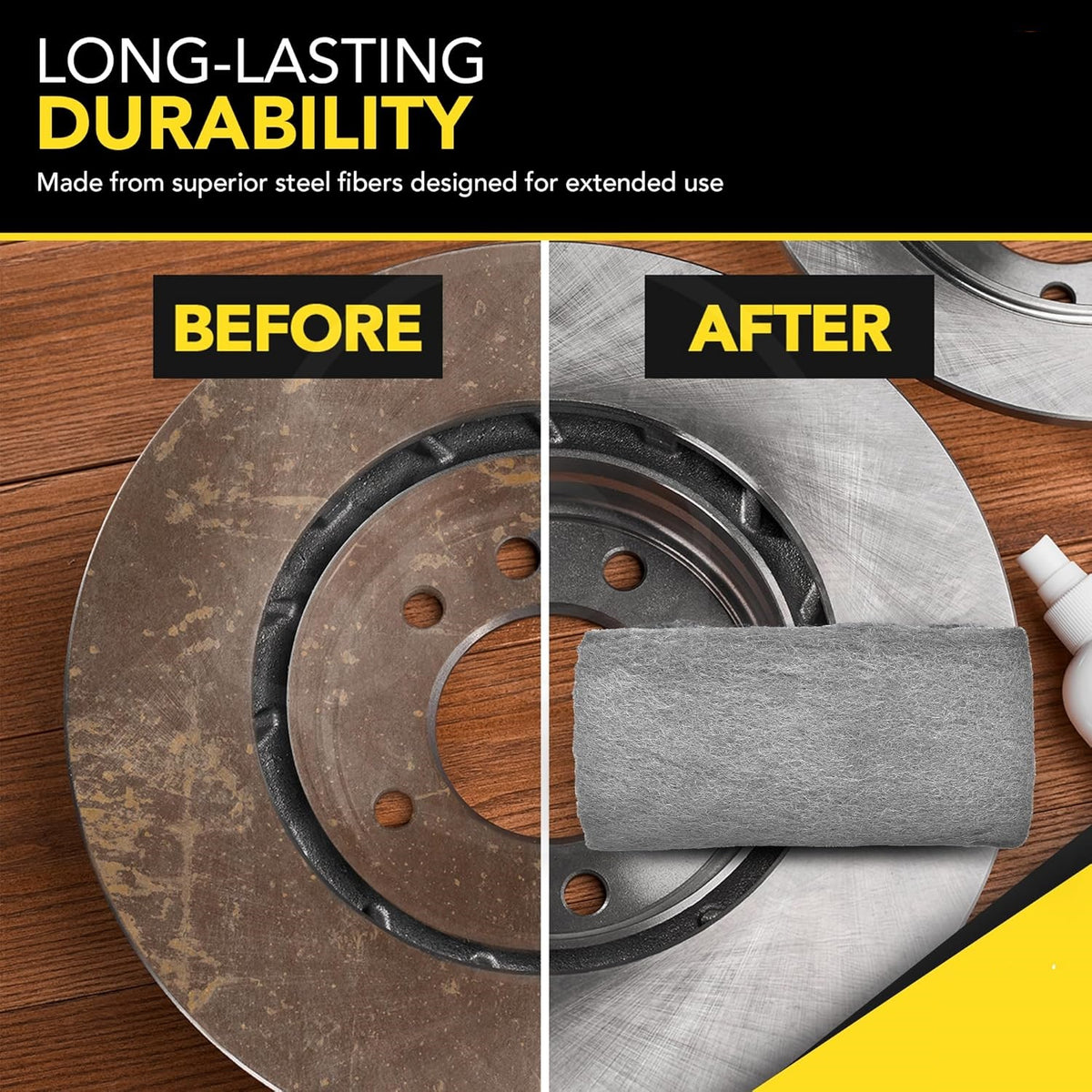 National Abrasives Versatile Steel Wool Pads Grey 150g 095623 | For Cleaning-Polishing-Sanding and Rust Removal | Heavy Duty Multi-Purpose Use