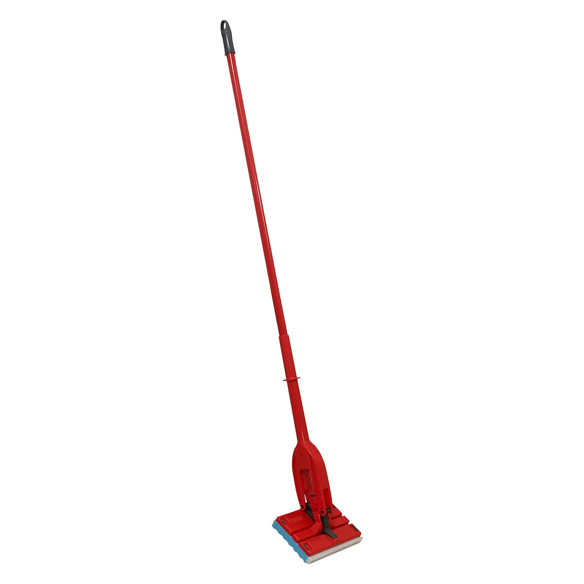 Vileda Magic Mop Flat with Sponge Head Red FH114566 | Easy Wring Handle | Cleans Tough Marks Without Scratching | For All Floor Surfaces