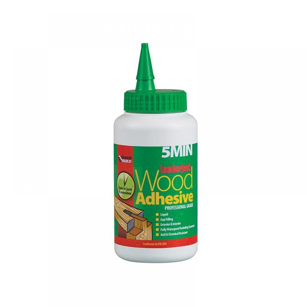 Everbuild Professional 5 Min Lumberjack Wood Adhesive Clear 750g 0970432