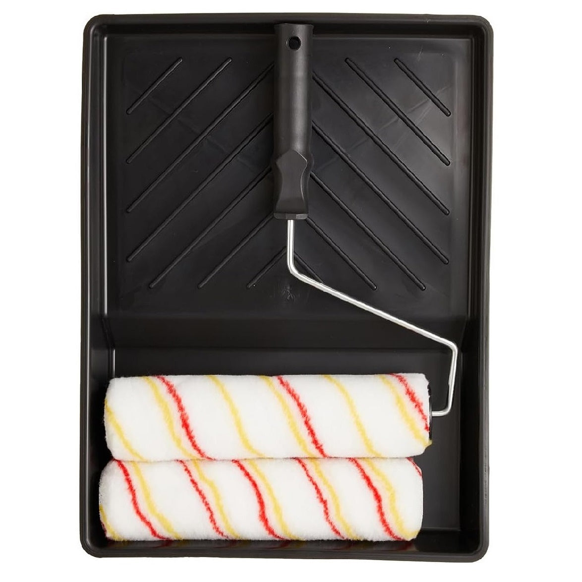 Fit for the Job Emulsion Roller and Tray Set Black and White 9-Inch PSETTH | For Use on Smooth and Semi-Smooth Surfaces
