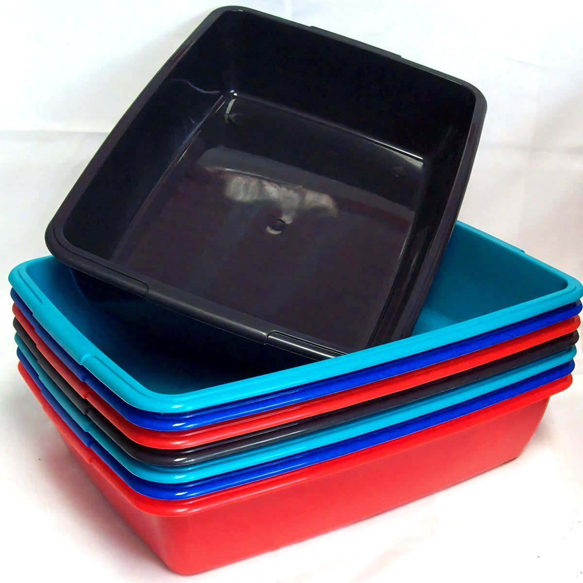 Whitefurze Cat Litter Tray Assorted Colours 40cm Pack of 1 P0301