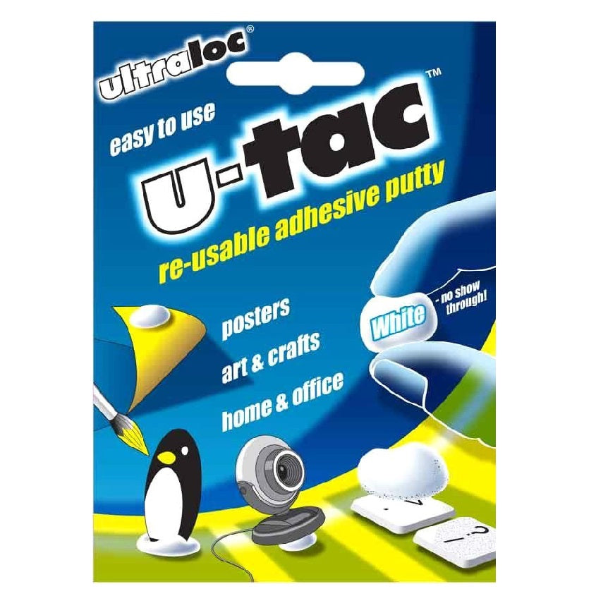 Ultraloc Re-Usable Adhesive Putty White SUUT12 | Easy to Use | Posters | Arts and Crafts | Home and Office | No Show Through