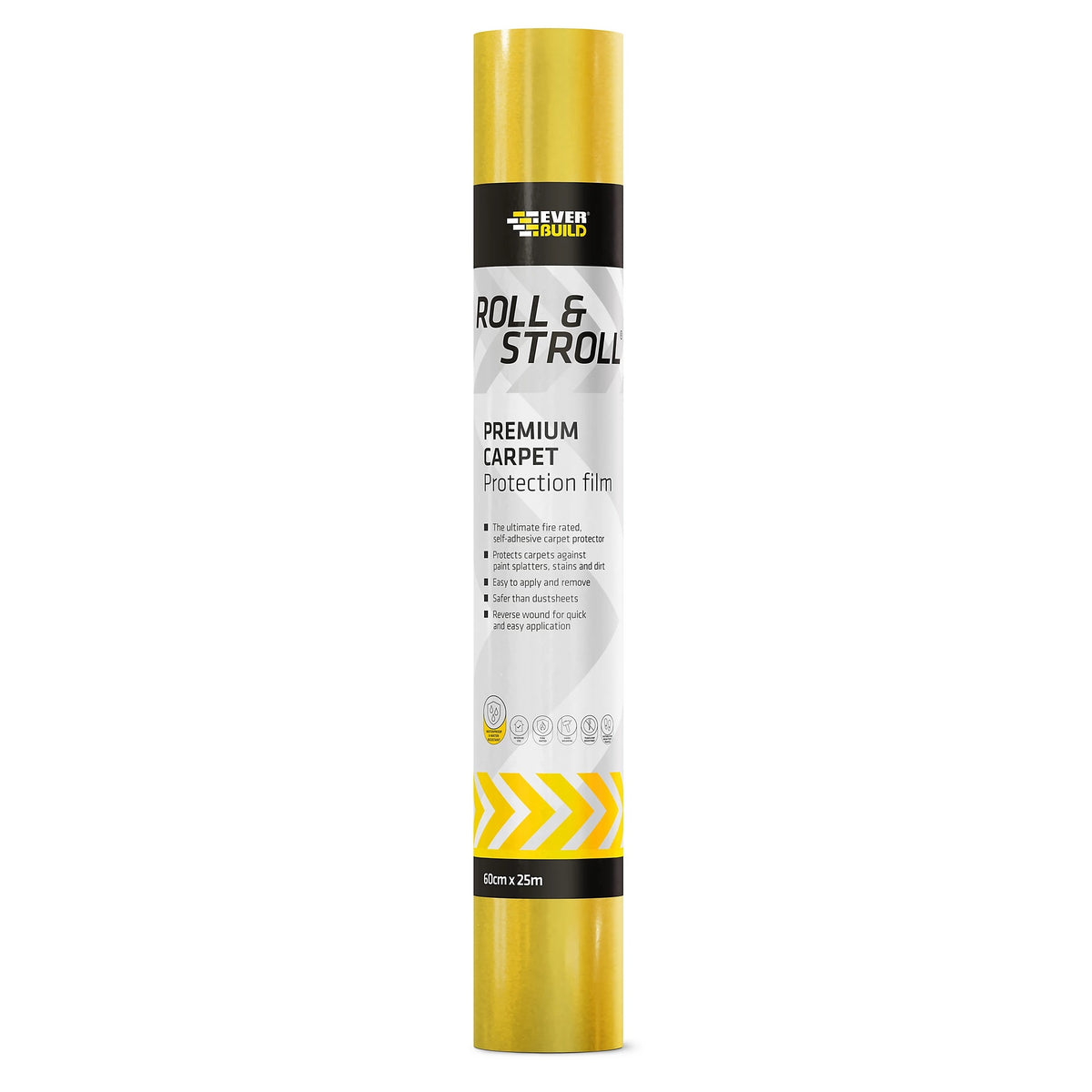Everbuild Roll and Stroll Floor Protection Film Yellow 20Mtr x 600mm ROLL20